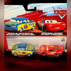 New Disney Pixar cars lighting McQueen and race official Tom